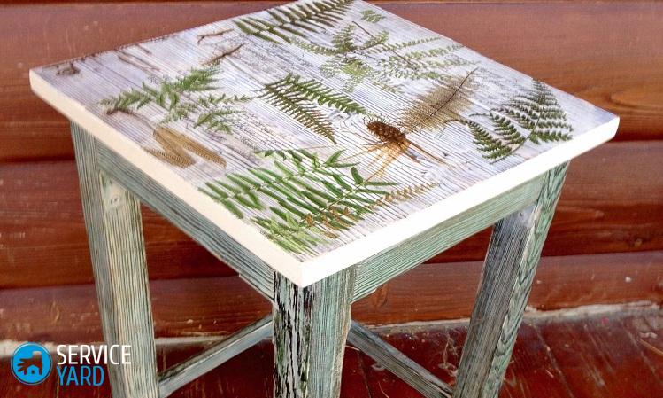 Декупаж табуретки своими руками