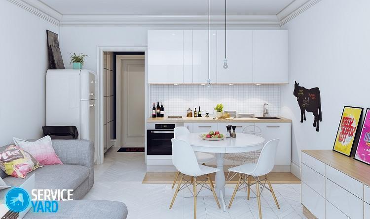Дизайн кухни 10 кв. м с диваном