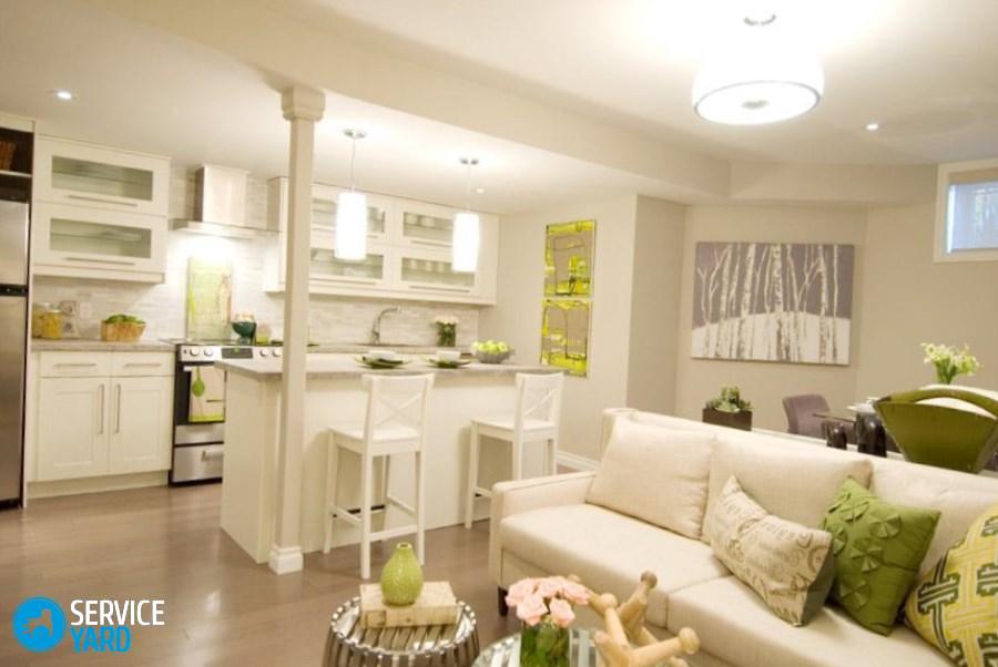 Дизайн кухни-столовой-гостиной в частном доме