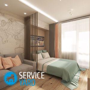 Дизайн однокомнатной квартиры с кроватью