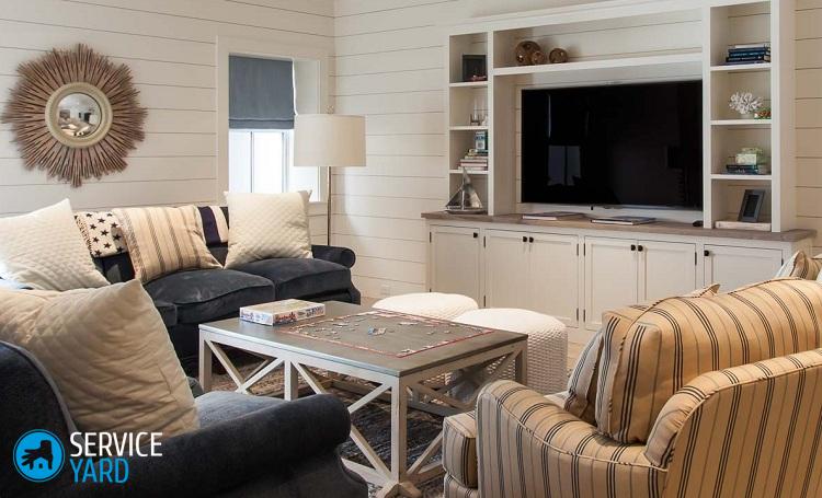 Дизайн стены с телевизором