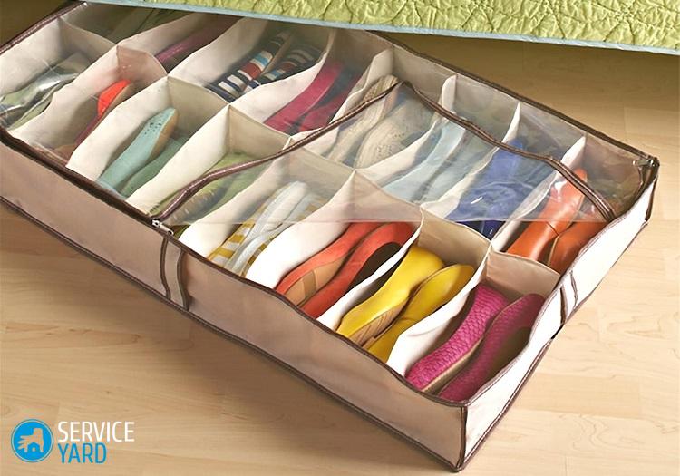 Для хранения обуви есть много практичных мест