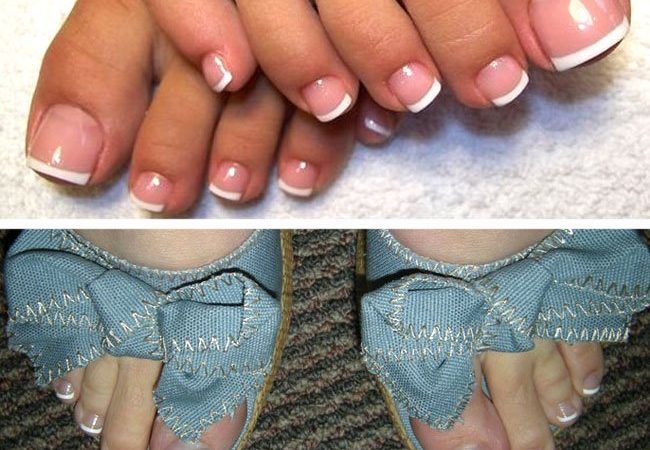Френч на ногах (білий, кольоровий) — красиві фото-ідеї стильного педикюру. Як зробити самостійно