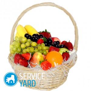 Фруктовая корзина своими руками в подарок