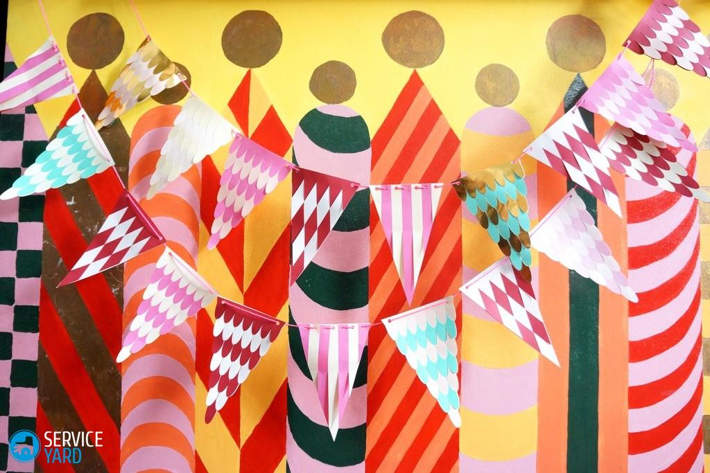 Гирлянда из флажков своими руками