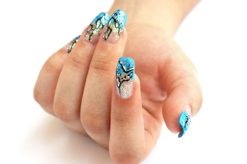 Гострі нарощені нігті фото