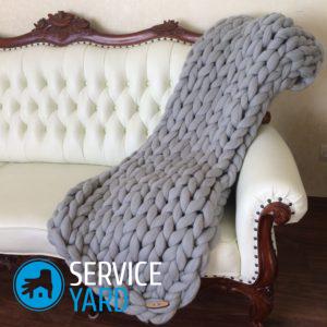 Из какой пряжи лучше вязать плед?