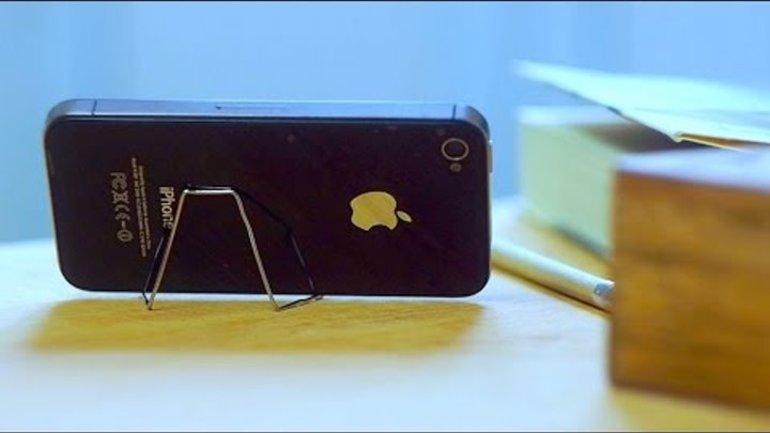 Как из скрепки сделать подставку для телефона