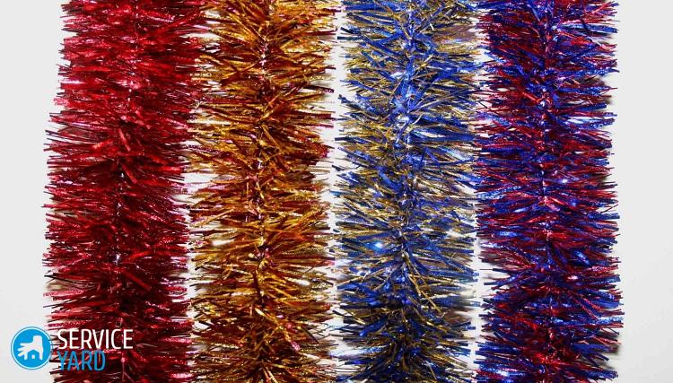 Как красиво повесить дождик на стену?