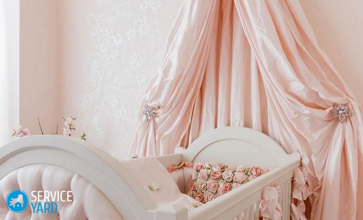 Как крепить балдахин на детскую кроватку?