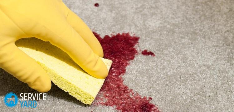 Как отмыть кровь с ковра