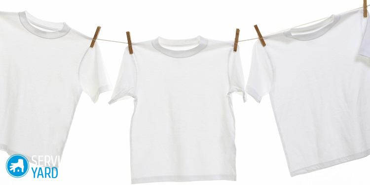 Как отстирать желтые пятна на белом?