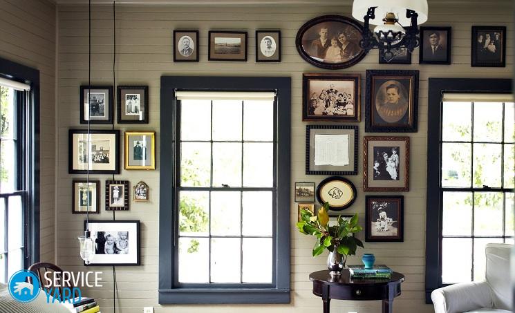Как повесить фоторамки на стену?