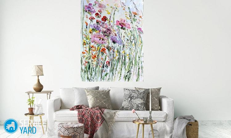 Как повесить картину на стену без сверления стены?