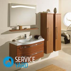 Как повесить шкаф в ванной на плитку?