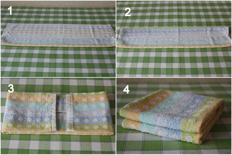 Как правильно и компактно сложить банное полотенце Как правильно и компактно сложить банное полотенце