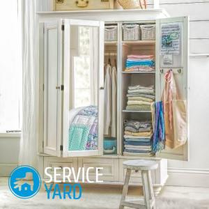 Как приклеить зеркало к дверце шкафа?