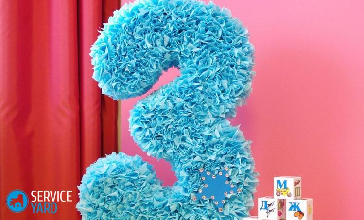 Как сделать цифру из салфеток?