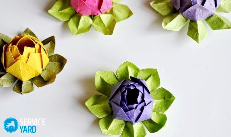 Как сделать из салфетки цветок лотоса?