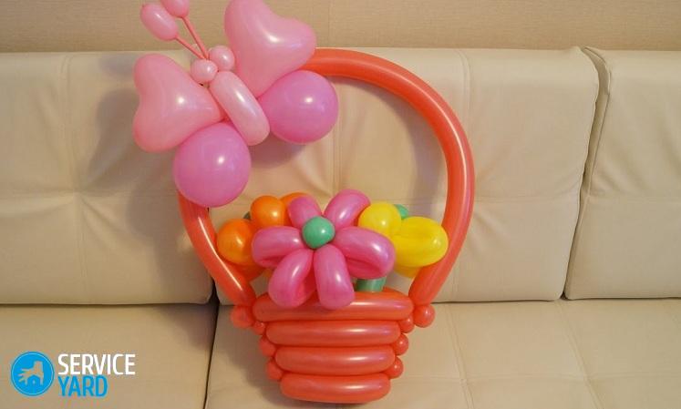 Как сделать из шариков простую корзину?
