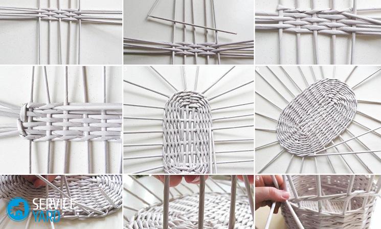 Как сделать корзинку из газетных трубочек? Для начинающих
