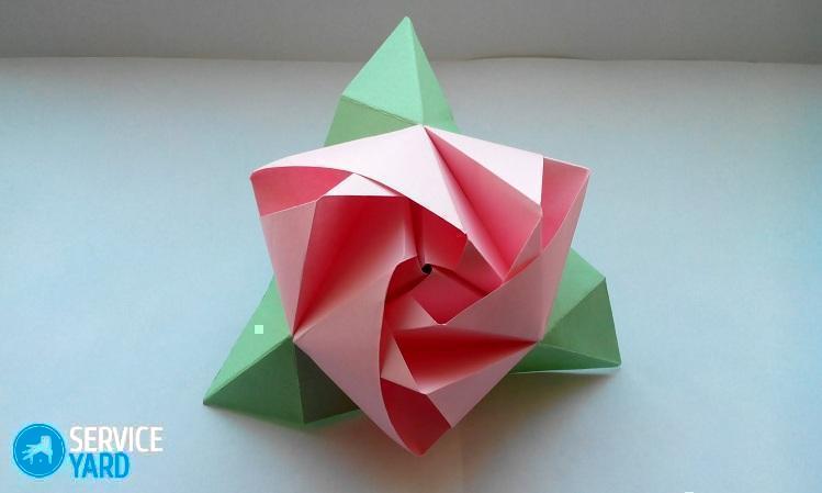 Как сделать розу из бумаги оригами?
