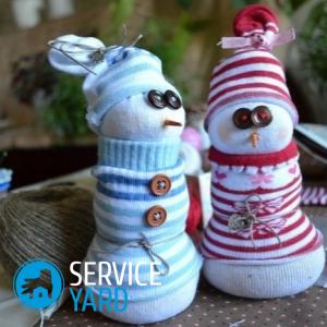 Как сделать снеговика из носка?