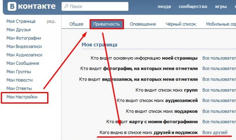 Как скрыть друга вконтакте через компьютер и телефон