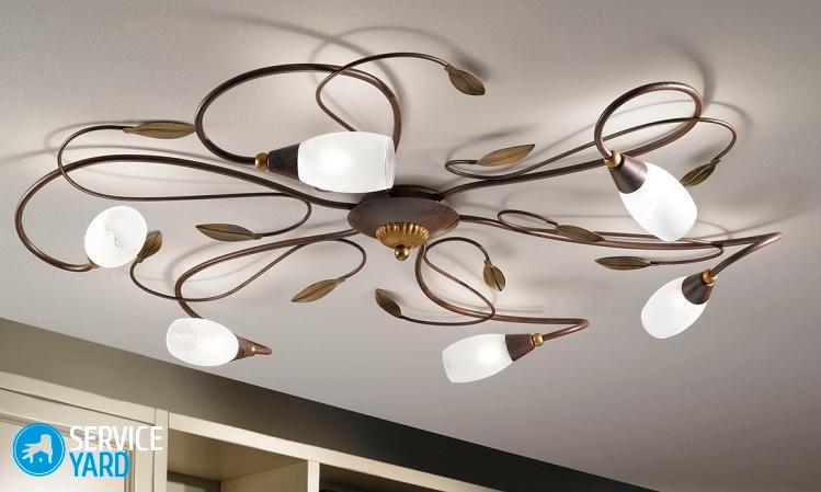 Как снять плафон с потолочного светильника?