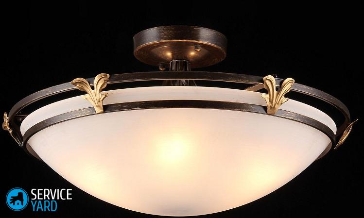 Как снять плафон с потолочного светильника?