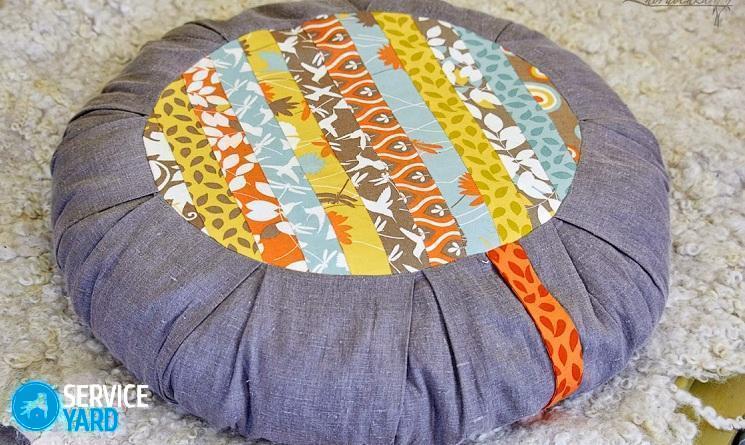 Как сшить круглую подушку?