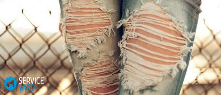 Как стирать рваные джинсы?