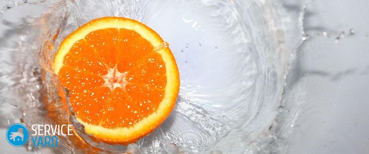 Как удалить пятно от апельсина?