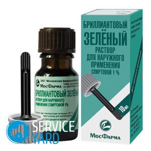 Как удалить зеленку с мебели?