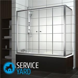 Как установить стеклянную шторку на ванну?