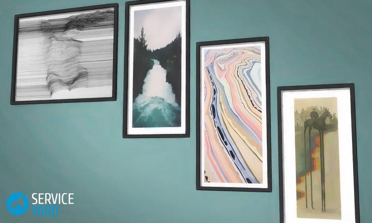 Как вешать картины на стену — варианты
