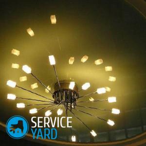 Как вешать люстру на натяжной потолок?