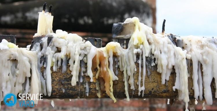 Как воск от свечи убрать с одежды?