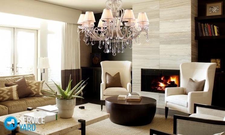 Как выбрать люстру для натяжного потолка в зал?