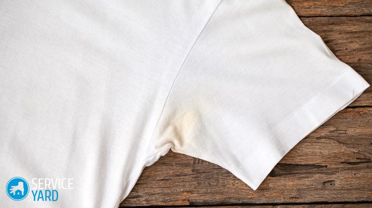 Как вывести пятна от пота под мышками на белой одежде?