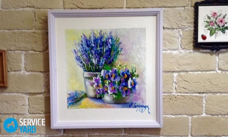 Как закрепить картину в раме?