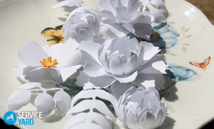 Картины из бумажных цветов своими руками
