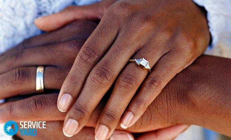 Кольцо на левой руке на безымянном пальце ?