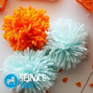 Коврик из помпонов своими руками