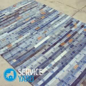 Коврик из старых джинсов своими руками