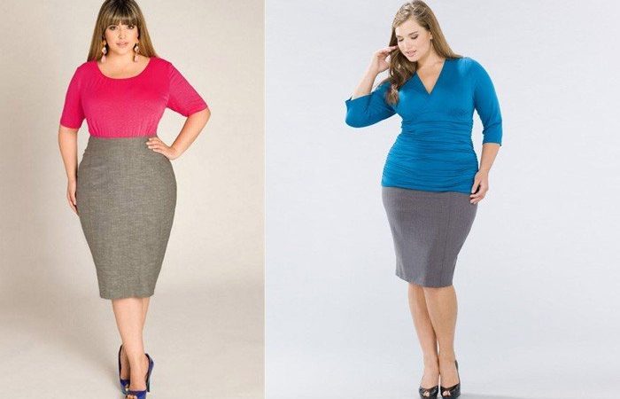 Літні спідниці для повних жінок великих розмірів.