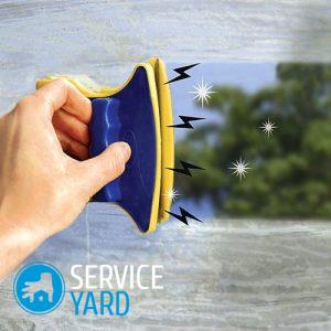 Магнитная щетка для мытья окон