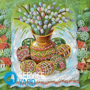 Оформление алмазной вышивки в рамку