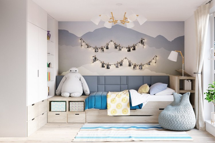 Оформление интерьера детской для мальчика и девочки вместе