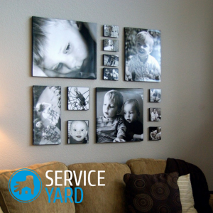 Оформление стены фотографиями